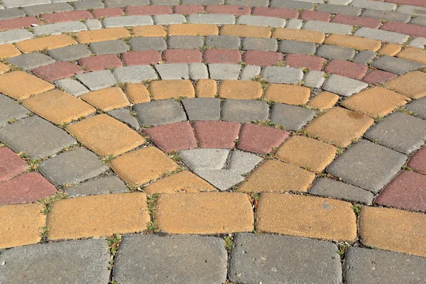 Pavement from multicolor blocks. Background — Stock Photo, Image