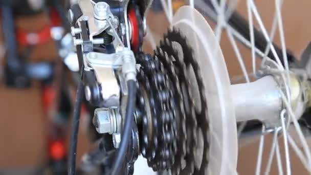 Bike gear mechanism — Stock Video