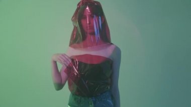 The singer who chose a costume for a performance made of polyethylene.