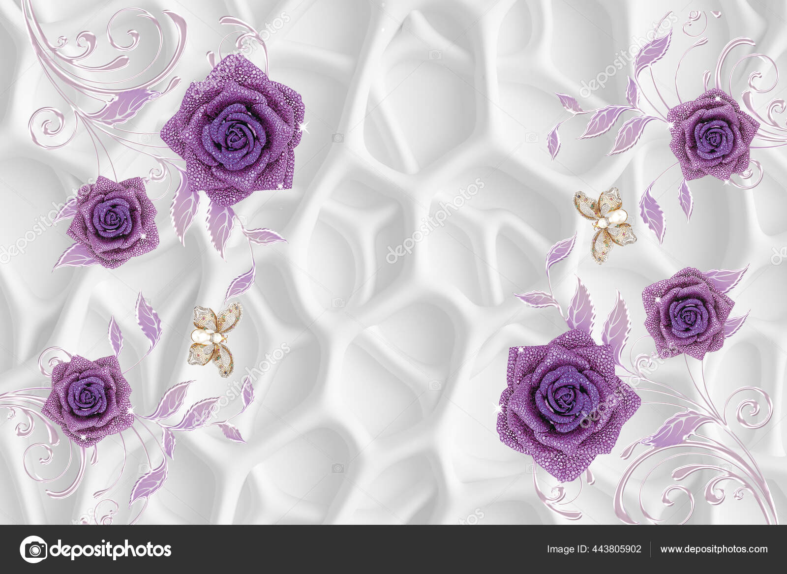 壁のための3d抽象的な背景壁紙 美しい花の背景 3d壁紙 ストック写真 C Oguzzzhan