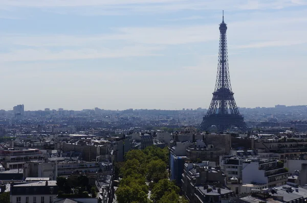 La Torre Eiffel dall'Arco di Trionfo — Foto Stock