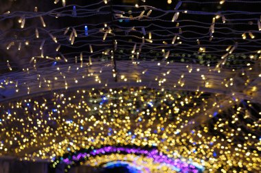 Bir şekilde dekore edilmiş Moskova yeni yıl kutlama