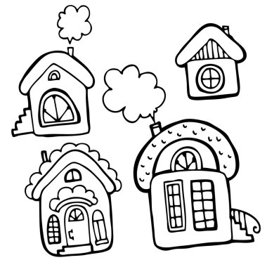 Vektör mutlu yeni yıl el çizilen illüstrasyon