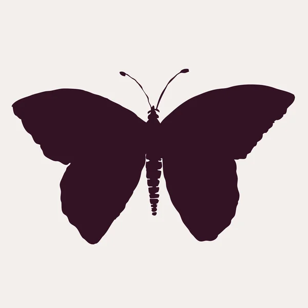 Vektorillustrasjon med magisk håndtrukket sommerfugl – stockvektor