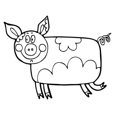 resimde çizilmiş bir köyde atı ile.