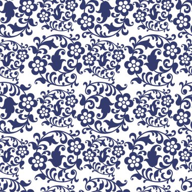 Vintage Vektör elle çizilmiş etnik doğu çiçek süsü.