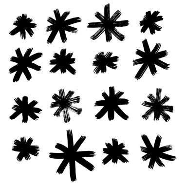 Vektör el boyaması mürekkep çizim fırça darbeleriyle.