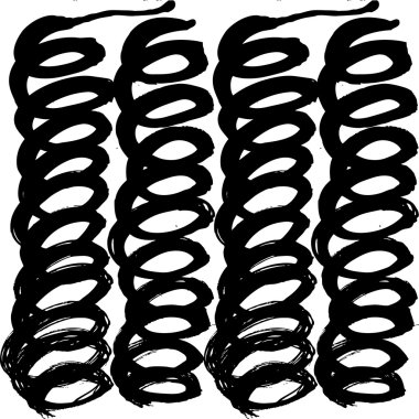 Vektör el boyaması mürekkep çizim fırça darbeleriyle.