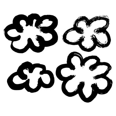 mürekkep fırça bulutlar