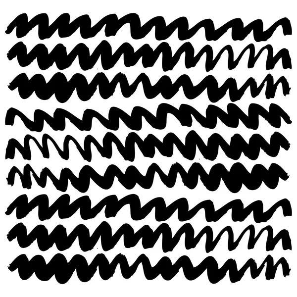 Motif sans couture avec coups de pinceau à l'encre — Image vectorielle