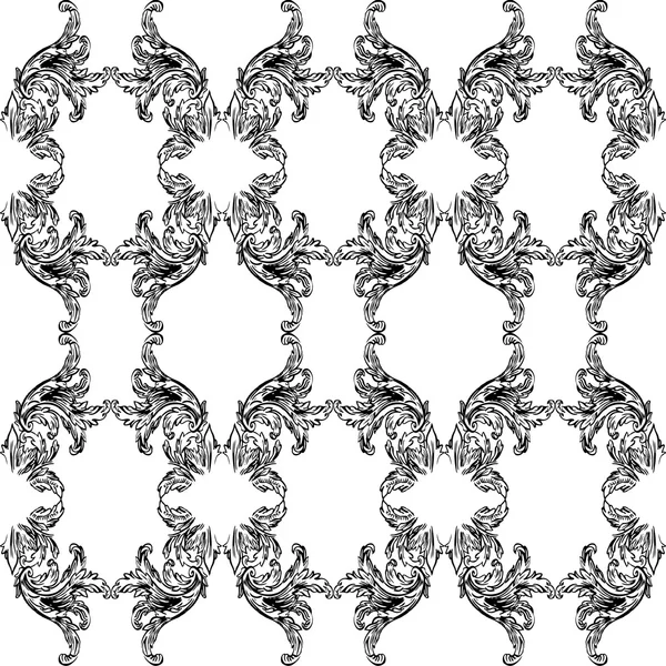 Abstraktní květinové barokní ornament — Stockový vektor