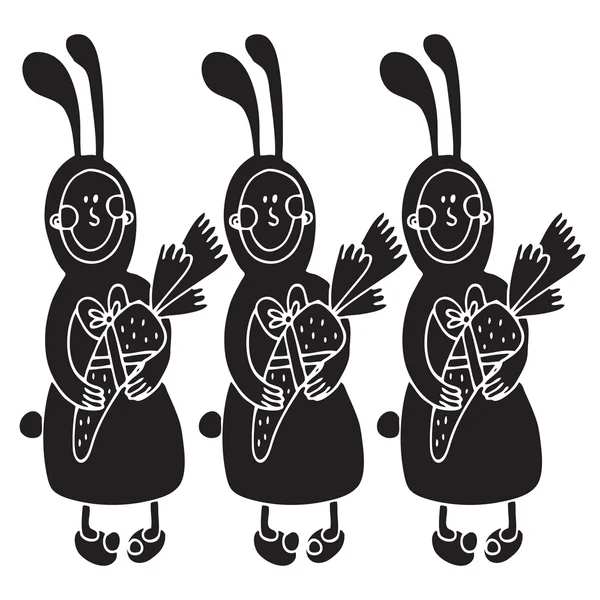 かわいい仮装ウサギ — ストックベクタ