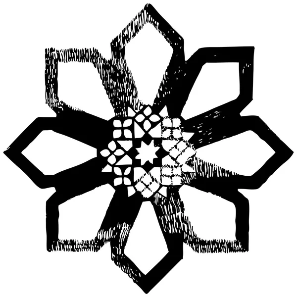 Ethnisch-orientalischer Blumenschmuck — Stockvektor