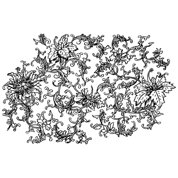 Ornamento floral oriental étnico — Vector de stock