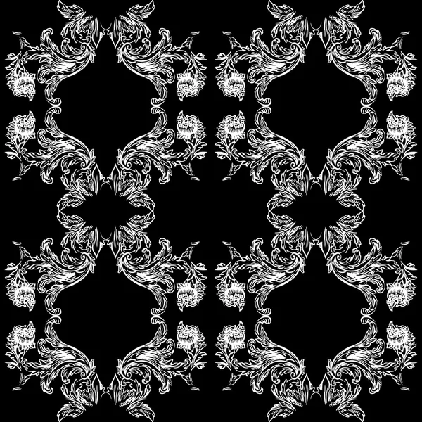 Abstrait Ornement baroque floral — Image vectorielle