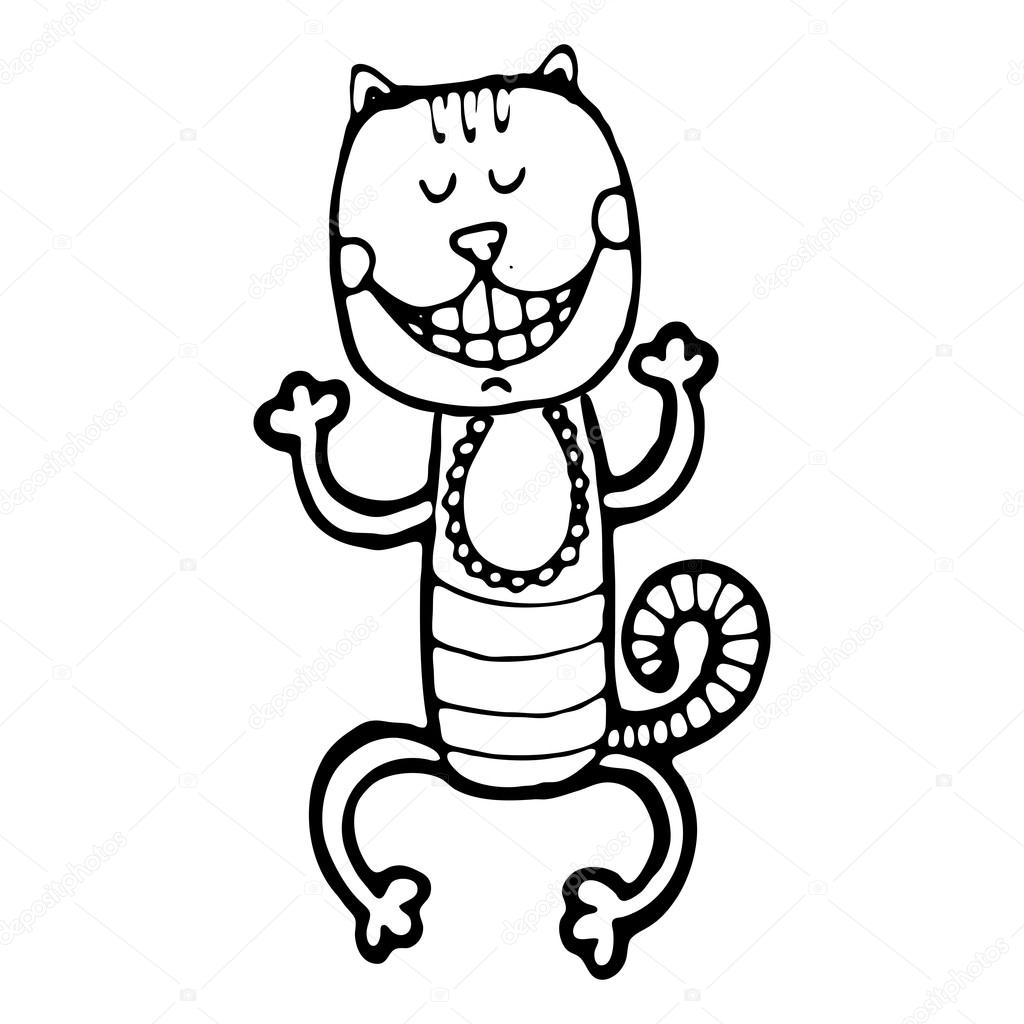 Kot Z Cheshire Dla Opowieść Alicja W Krainie Czarów Grafika
