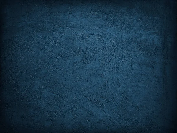 Fondo Grunge Azul Profundo Textura Muro Hormigón Estucado Azul Oscuro —  Fotos de Stock