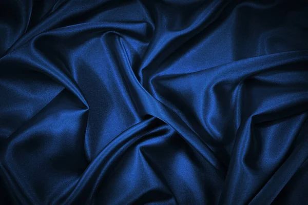 Abstrait Fond Bleu Noir Bleu Soie Satin Texture Fond Beaux — Photo