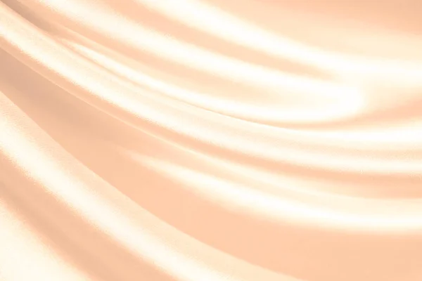 ピンククリームライト桃の背景 生地に柔らかい波状の折り目 公開だ 結婚式バレンタインのコンセプト または赤ちゃん 新生児グリーティングカード デザインのためのコピースペースと繊細な美しい背景 — ストック写真