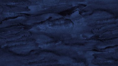 El boyası suluboya arka plan. Siyah mavi soyut sanat arka planı. Tasarım için kopyalama alanı olan koyu mavi akvaryum arkaplanı. Renkli yaratıcı fon. Web pankartı.