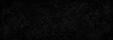 Siyah soyut arka plan. Koyu kaya dokusu. Tasarım için kopyalama alanı olan siyah taş arkaplan. Web pankartı.