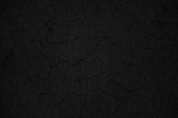 Абстрактний Чорний Фон Тріснута Текстура Фарби Темний Фон Тріщинами Копіювальним — стокове фото