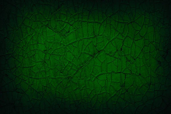Prasklá Barva Tmavě Zelené Grunge Pozadí Kopírovacím Prostorem Pro Design — Stock fotografie