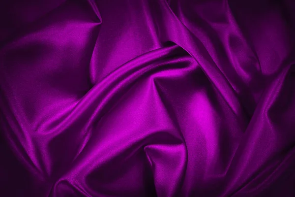 Beautiful Purple Silk Satin Background Wavy Soft Folds Luxurious Silky — Stock Photo, Image