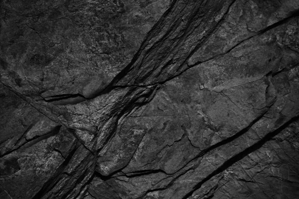 Czarny Biały Rock Tekstury Zbliżenie Ciemny Kamień Tło Kopia Przestrzeń — Zdjęcie stockowe
