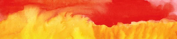 黄色のオレンジ色の赤い水彩の背景 デザインのためのコピースペースとカラフルなアートの背景 広い旗だ ウェブサイトのヘッダー 誕生日 バレンタイン 母の日 記念日 — ストック写真
