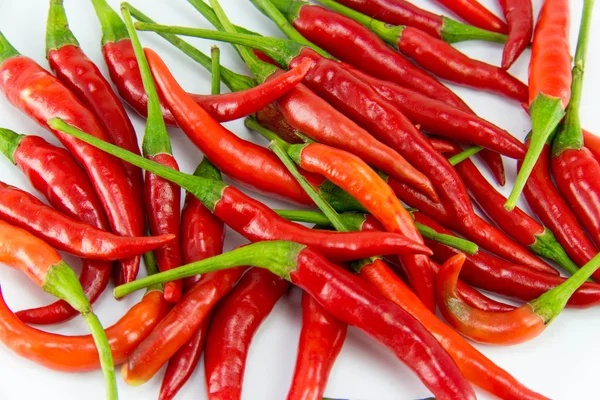 Kırmızı biber beyaz arkaplanda izole edilmiş..
