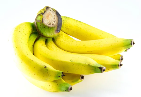 Gäng bananer på vit bakgrund. — Stockfoto