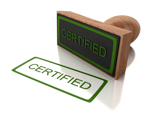 Carimbo 3d certificado — Fotografia de Stock