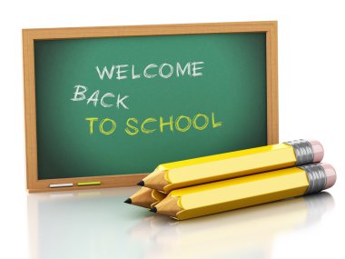 okul için 3D yazı tahtası