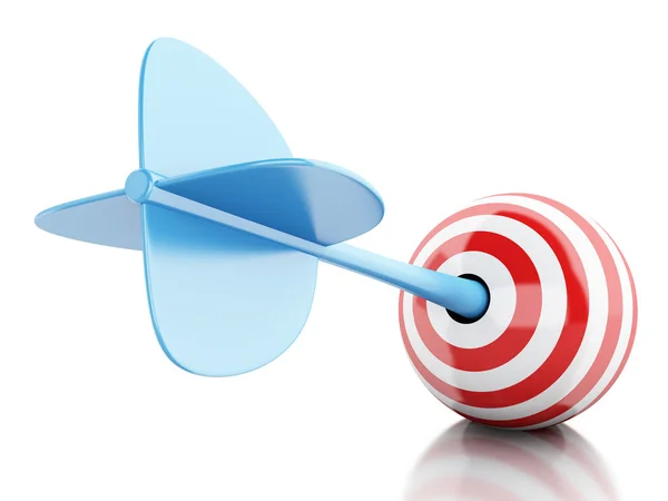 3D Arrow in target. Business and success. — Stock Photo, Image