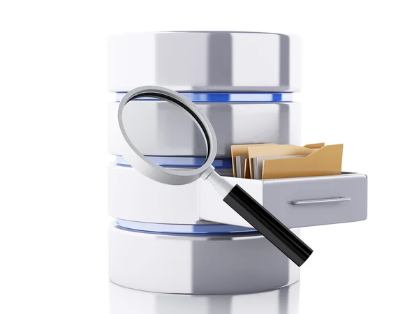 3d Data storage with folders — Stock Photo, Image