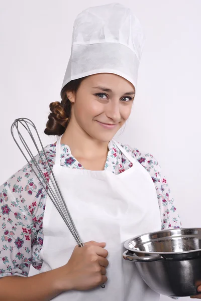 Шеф-повар с кухонными инструментами — стоковое фото