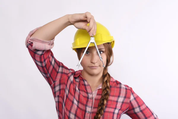 Mulher trabalhador da construção — Fotografia de Stock