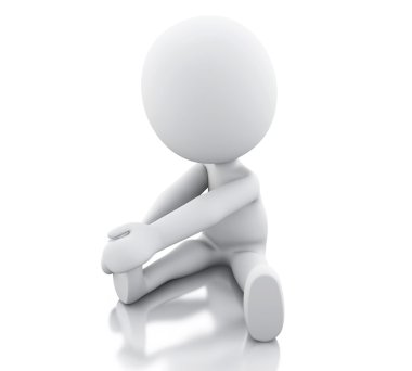 spor salonunda egzersiz yaparak 3d beyazlar.