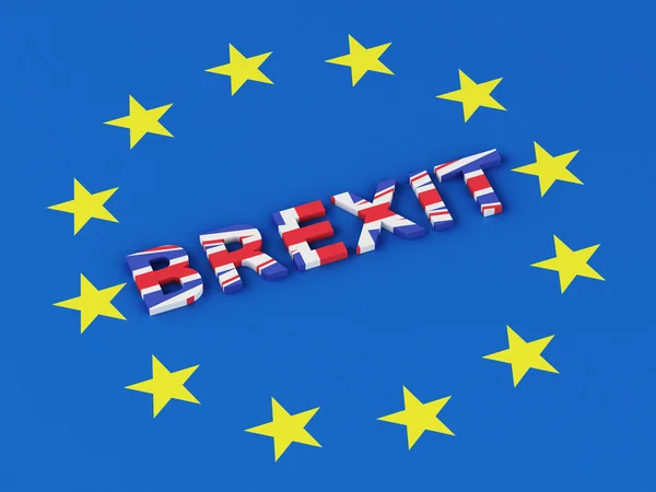 3d Reino Unido e União Europeia. Brexit — Fotografia de Stock
