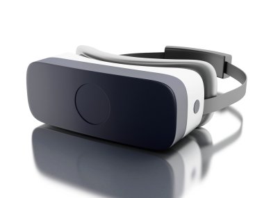 Beyaz arka plan karşı 3D sanal gerçeklik gözlük.