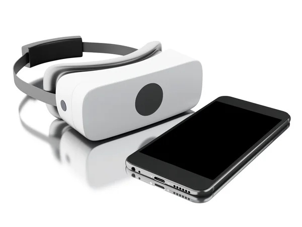 Gafas de realidad virtual 3d con smartphone . —  Fotos de Stock