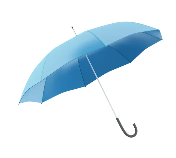 3d Blue umbrella against white background. — Stock Photo, Image