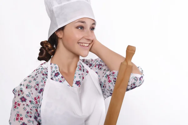 Молодая красивая женщина-повар . — стоковое фото