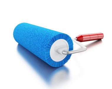 renk mavi ile 3D boya silindiri.