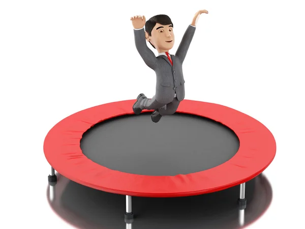 3d Uomo d'affari che salta su un trampolino . — Foto Stock