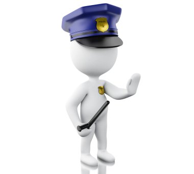 3d polis el ile durdurmak için sipariş.