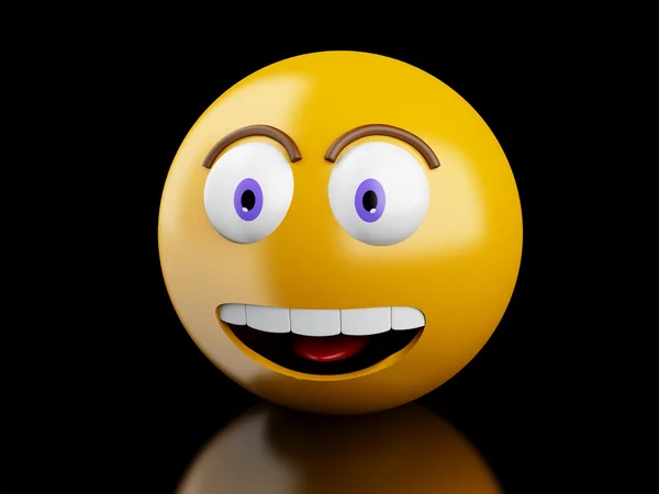 3D ikony Emoji z wyrazu twarzy. — Zdjęcie stockowe