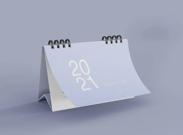 Ilustración Calendarios Escritorio Del Año 2021 Sobre Fondo Aislado Calendario —  Fotos de Stock