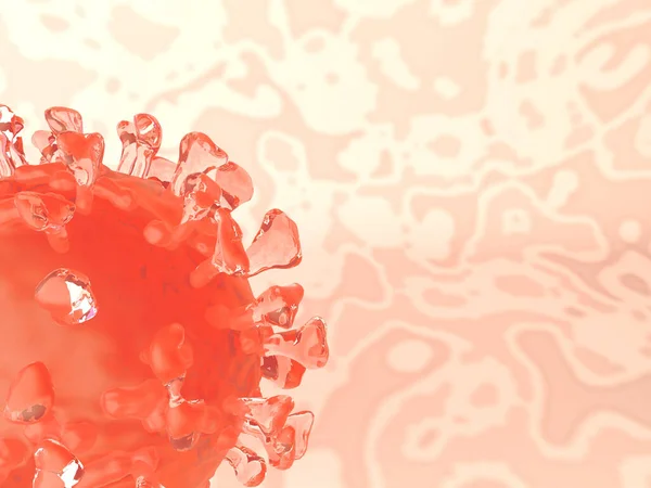 3D说明。Coronavirus病毒细胞. — 图库照片